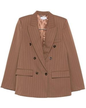 Stella McCartney Wool Double-Breasted Jacket - Brown