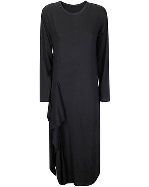 Yohji Yamamoto Draped Dress - Black