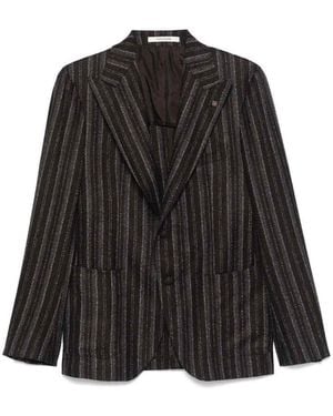 Tagliatore Striped Blazer Jacket - Black