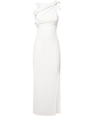 Coperni Flower Gown Dress - White