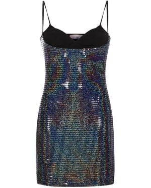 Chiara Ferragni Iridescent Mini Dress - Blue