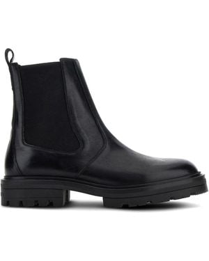 Hogan H673 Leather Chelsea Boots For - Black