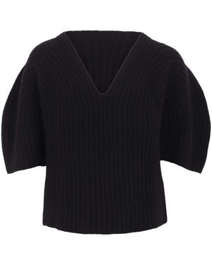 Christian Wijnants 3D Ribbed Wool Top - Blue