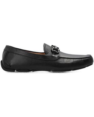 Ferragamo Leather Driver Shoes - Black