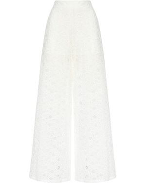 Pinko Kimmy Broderie Anglaise Trousers - White