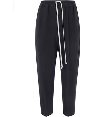 Rick Owens Drawstring Astaires Cropped Pants - Blue