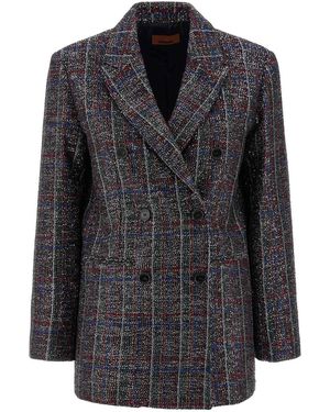 Missoni Sequin Tartan Blazer - Black