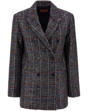 Missoni Sequin Tartan Blazer - Black