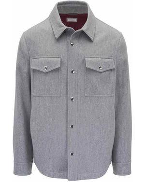 Brunello Cucinelli Long Sleeved Shirt Jacket - Grey