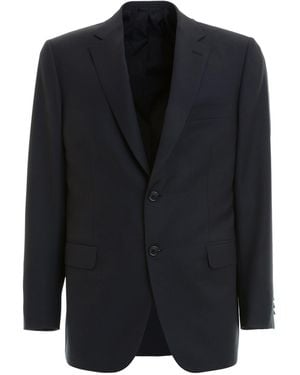 Brioni Brunico Two-Buttons Wool Blazer - Black