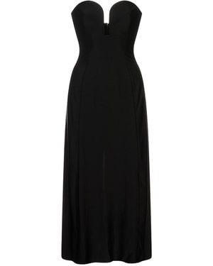 Rabanne Vestito Lungo A Vestaglia - Nero