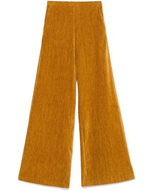 forte_forte Double Velvet High Waist Pants - Orange