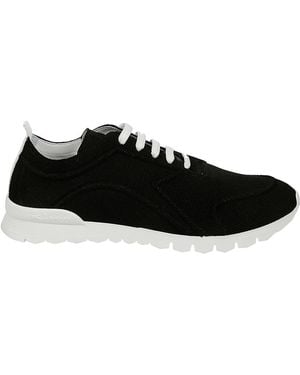 Kiton Cotton Blend Trainers With Detailing - Black