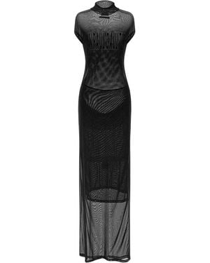 Jean Paul Gaultier Flocked Dress - Black