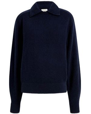 KHAITE Jackson Wool And Cashmere Jumper - Blue
