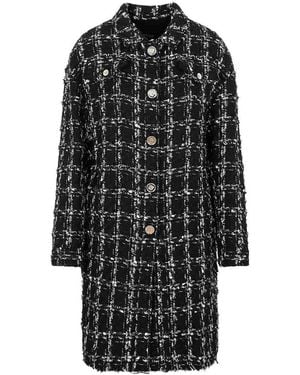 Giambattista Valli Checked Bouclé Coat - Black