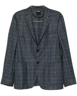 ZEGNA Checked Jacket - Grey