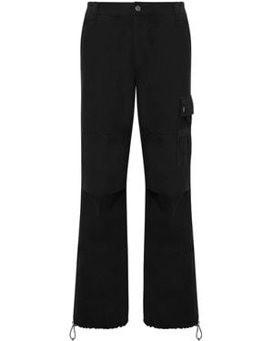Moschino Relaxed-Fit Trousers With Adjustable Drawstring Hem - Black