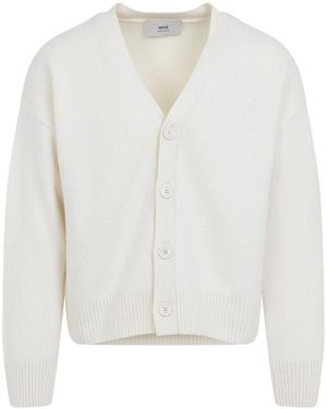 Ami Paris Adc Cardigan - White