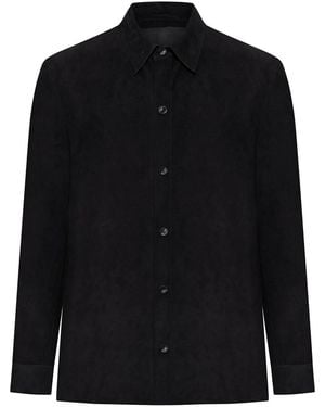 Salvatore Santoro Suede Overshirt - Black