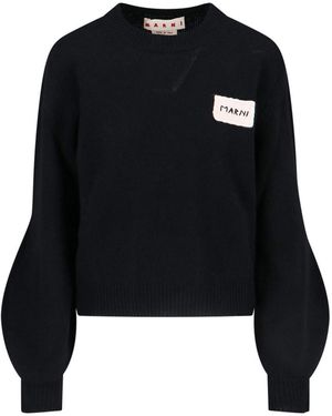 Marni Logo Cashmere Jumper - Black