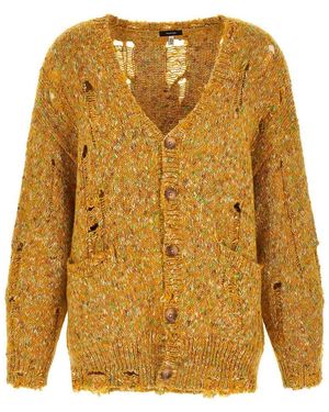 R13 Torn Cardigan - Yellow