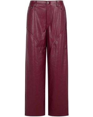 ROTATE BIRGER CHRISTENSEN Burgundy Polyester Pants - Red