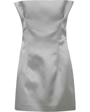 Philosophy Di Lorenzo Serafini Strapless Satin Mini Dress - Grey
