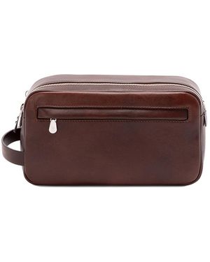 Brunello Cucinelli Beauty Case With Double Zipper - Brown