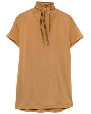 Lemaire Short Sleeve Foulard Top - Brown