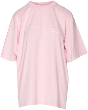 Alexander Wang Oversize Logo T-Shirt - Pink