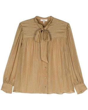 Chloé Top Lurex Blouse - Natural
