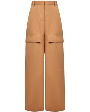 Stella McCartney Cotton Cargo Trousers - Natural
