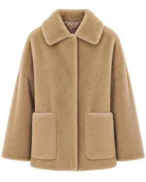 Herno Faux Fur Bomber - Natural