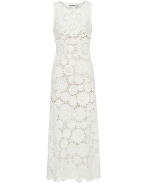 Self-Portrait Crochet Maxi Dress - White