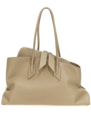 The Attico La Passeggiata Medium Shoulder Bag - Natural