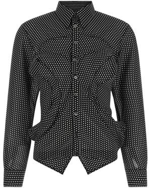 Junya Watanabe Polka Dot Shirt - Black