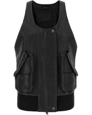 The Attico Blouson Vest - Black