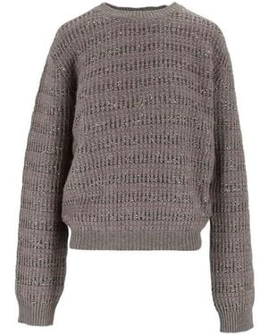 Fabiana Filippi Suéter Cuello Redondo - Gris