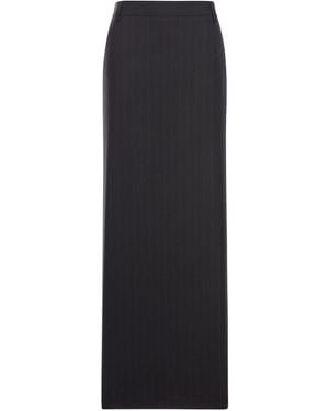THE NINA STUDIO Jersey Pencil Skirt - Black
