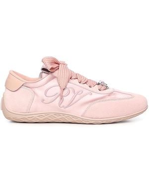 Roger Vivier Viv Low Suede Trainers - Pink