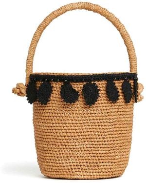 Alanui Paisley Rafia Basket Bag - Natural