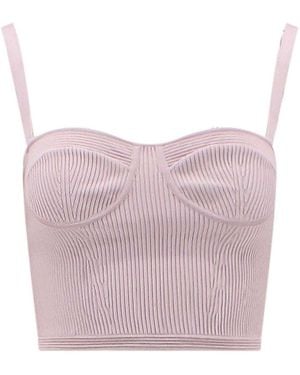 McQueen Cropped Slim Fit Shirt - Pink