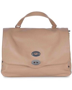 Zanellato Bag Made Of Hammered Leather - Brown