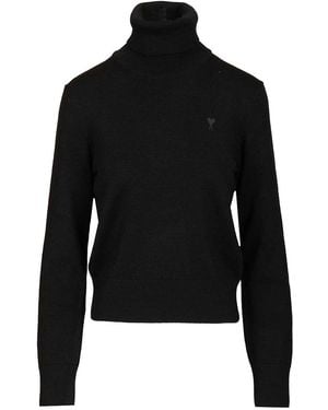 Ami Paris Ami De Coeur Sweater - Black