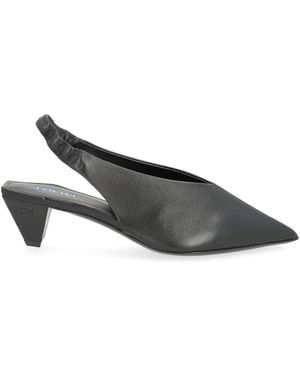 Loewe Origami Cubic Lambskin Slingback - Gray