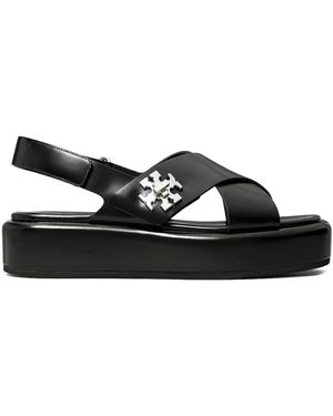 Tory Burch T -Lock Sandals With Plateau 40Mm - Black