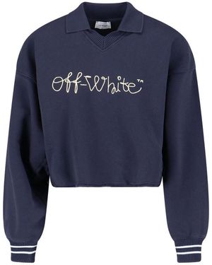 Off-White c/o Virgil Abloh Logo Jumper - Blue