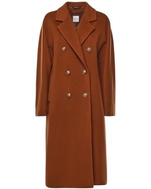 Alisheva Double-Layer Wool And Cashmere Coat - Brown