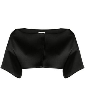 P.A.R.O.S.H. Drop Shoulder Cropped Jacket - Black